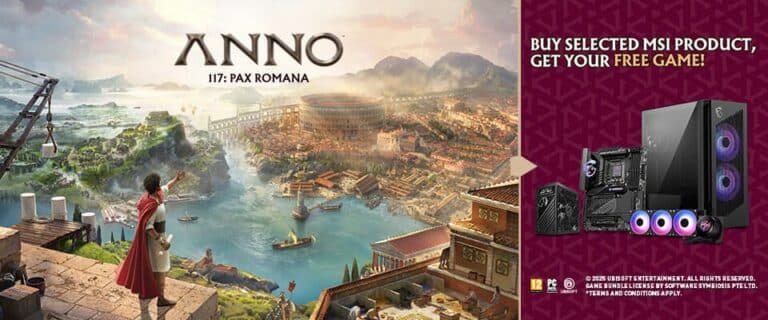 Recevez Anno 117: Pax Romana pour l&rsquo;achat de composants MSI !