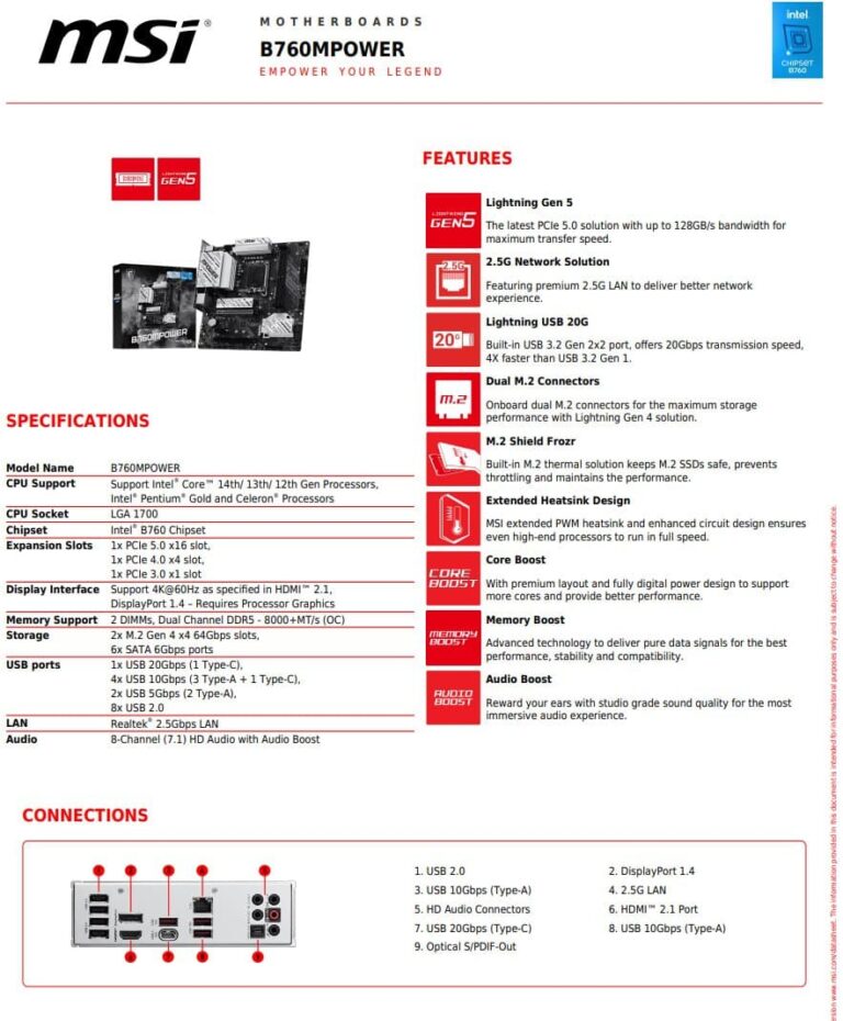 MSI prépare une B760 MPower !