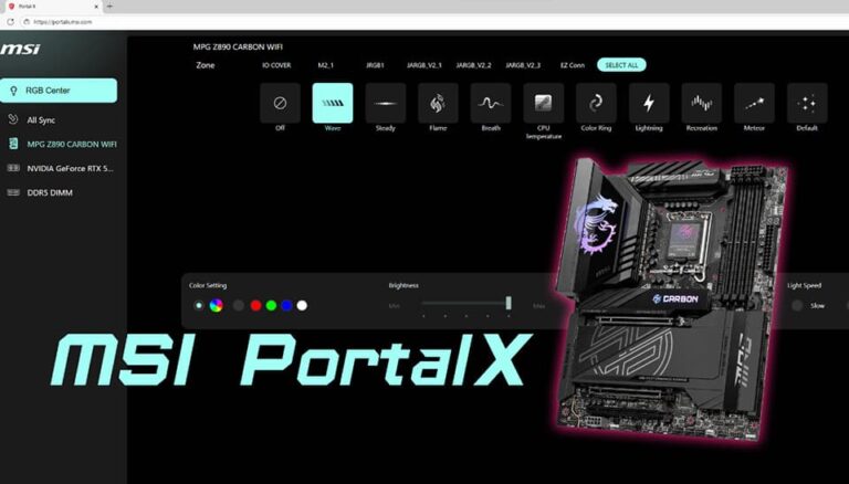 Portal X : contrôler le RGB de votre carte MSI depuis le web !