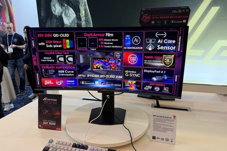 [CES 2026] L&rsquo;écran MSI MPG 341CQR QD-OLED X36