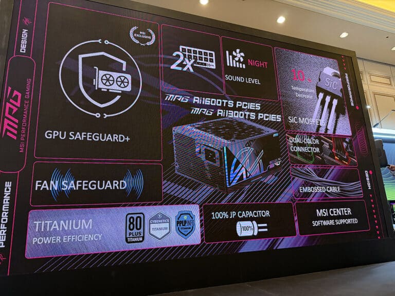 [CES 2026] La nouvelle alimentation MPG AI1600TS PCIe5