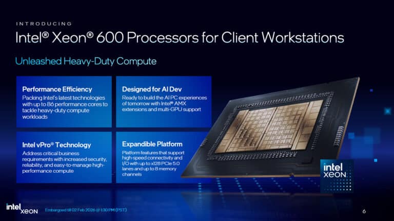 Intel lance sa gamme de Xeon 600