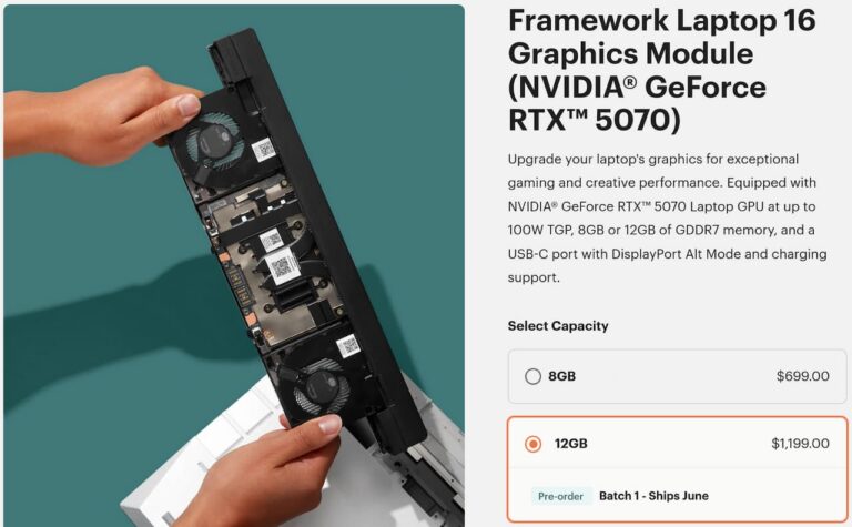 RTX 5070 Mobile 12 Go : un prix 72% plus élevé pour 50% de VRAM en plus