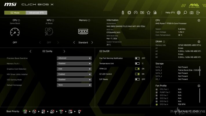 B850 GAMING PLUS MAX WIFI