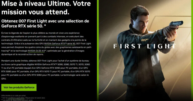 007 First Light en bundle chez NVIDIA