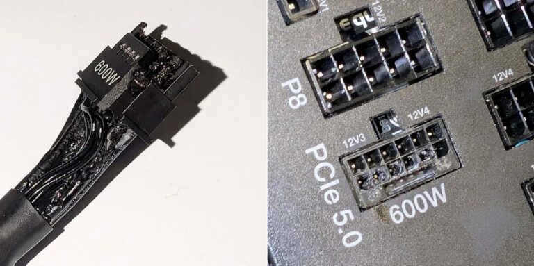 RTX 5090 : le connecteur d’un confrère fond également