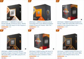Top ventes CPU Amazon
