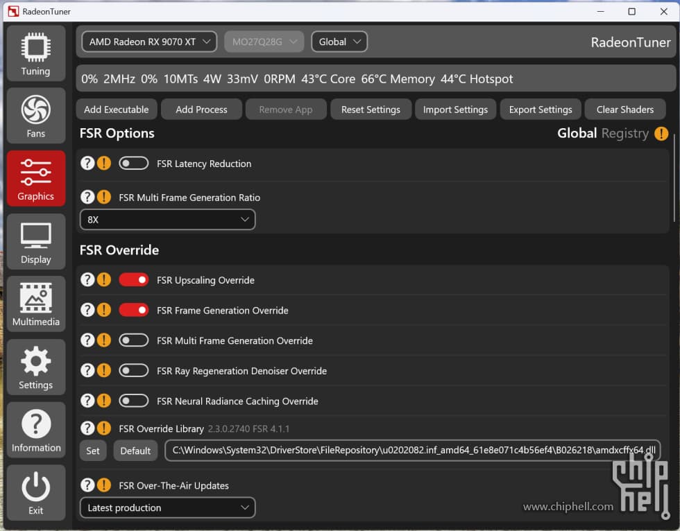 AMD Multi Frame Generation x8