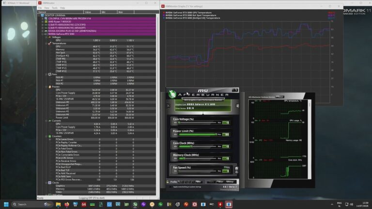 HWMonitor lit maintenant la sonde Hotspot des RTX 50 !