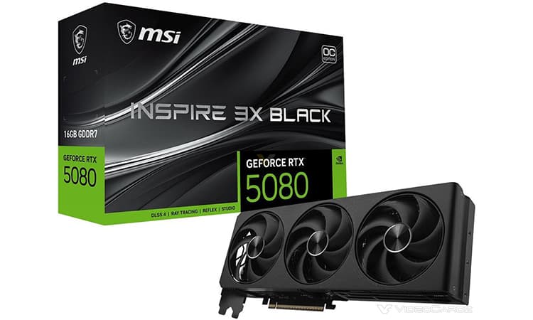 MSI lance une RTX 5080 Inspire 3X Black !