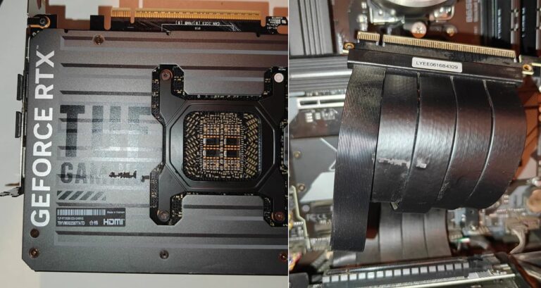Une RTX 5090 fait fondre un riser PCIe de basse qualité !