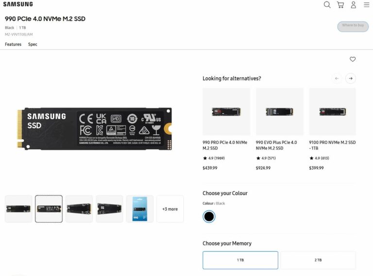 Samsung veut proposer des SSD abordables en PCIe 4.0
