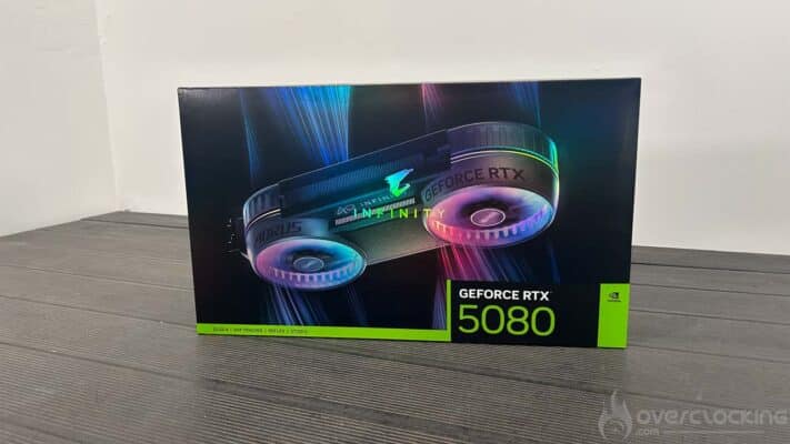 AORUS RTX 5080 Infinity emballage