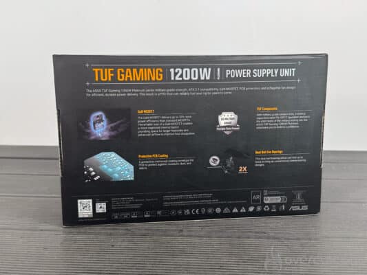 ASUS TUF GAMING 1200W Platinum emballage
