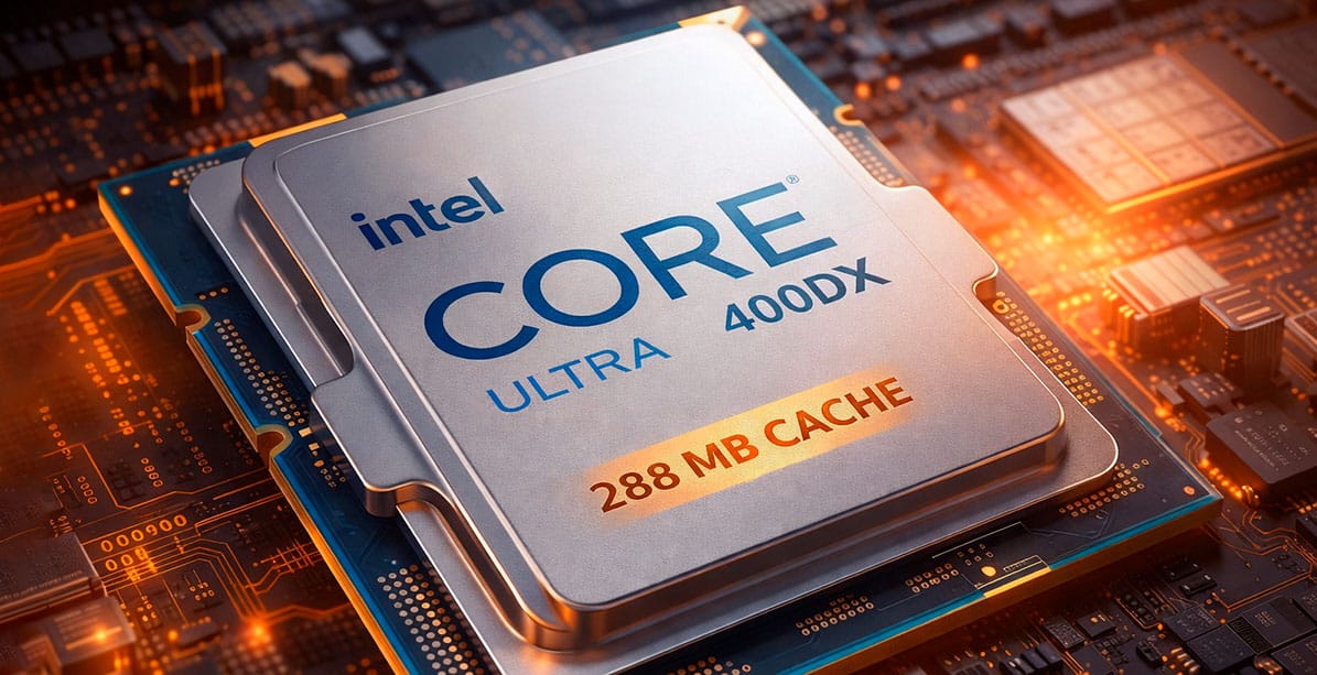 Intel Core Ultra 400DX con 288 MB cache bLLC