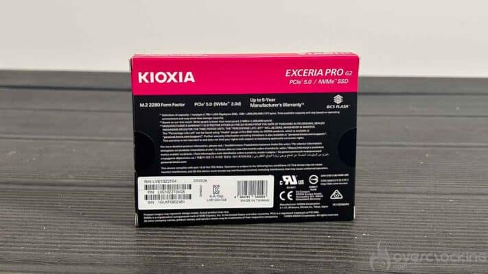 Kioxia EXCERIA PRO G2 emballage
