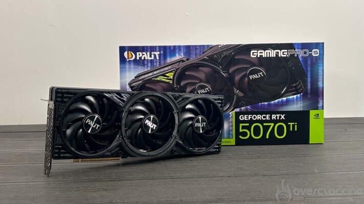 La Palit RTX 5070Ti GamingPro-S