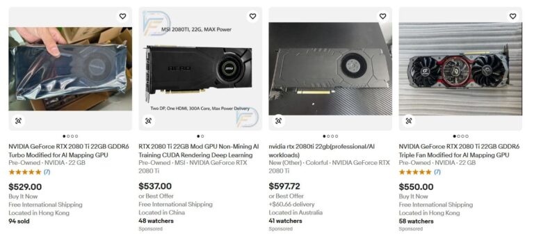 Vous prendrez bien une RTX 2080 Ti 22 Go à 500 $ ?