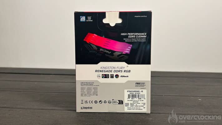 Kingston Fury Renegade 2x24Go 8400MTs emballage