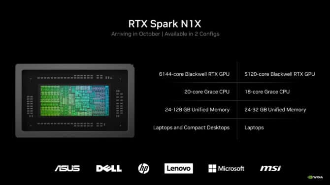 NVIDIA confirme les spécifications du RTX Spark N1X