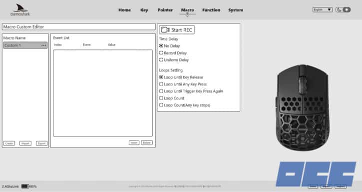 Logiciel de contrôle DarmoShark M5 AIR