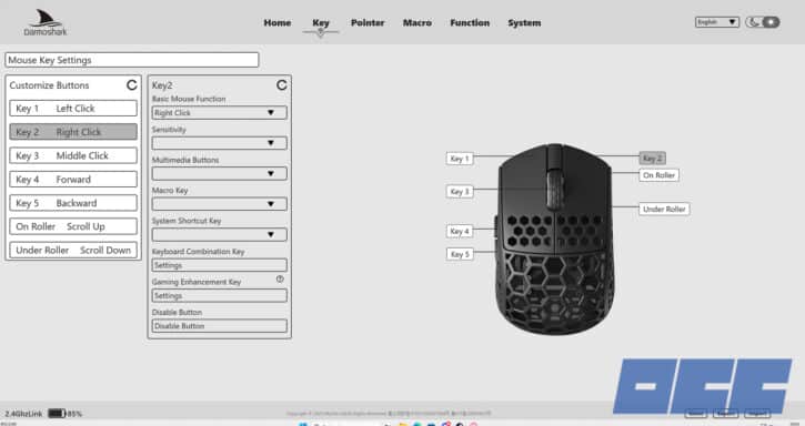 Logiciel de contrôle DarmoShark M5 AIR