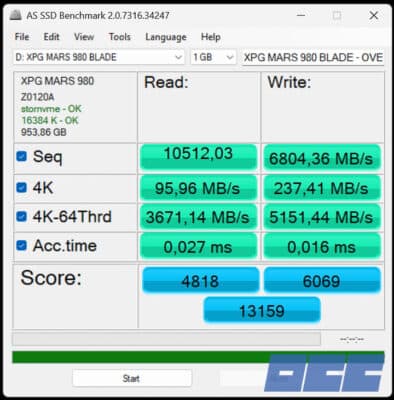 XPG MARS 980 BLADE AS SSD