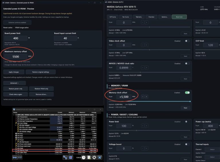 mVolt+ fait passer la VRAM de la RTX 5070 Ti à 39 Gbps !