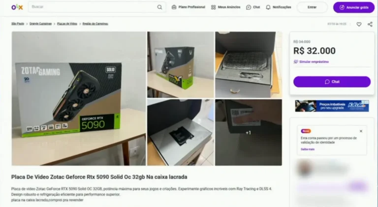 Une des RTX 5090 volées au Brésil retrouvée en vente, en ligne !