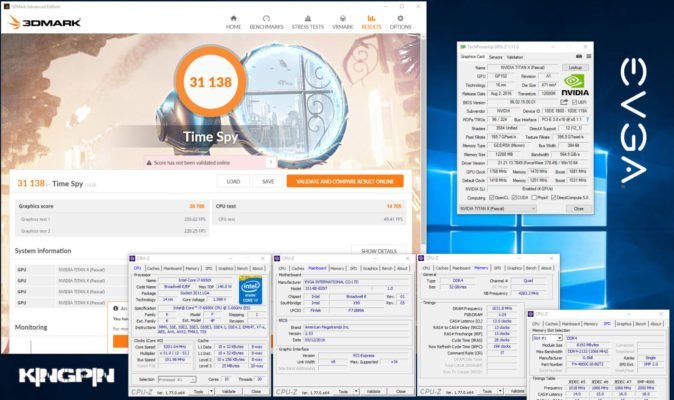Kingpin 3DMark Time Spy 31000 Marks