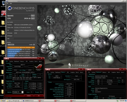 elmor Cinebench R15 2454 cb RyZen 7 1800X