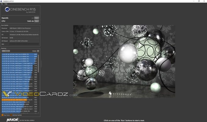 Ryzen 5 3600 AMD Ryzen 5 3600 Cinebench R15